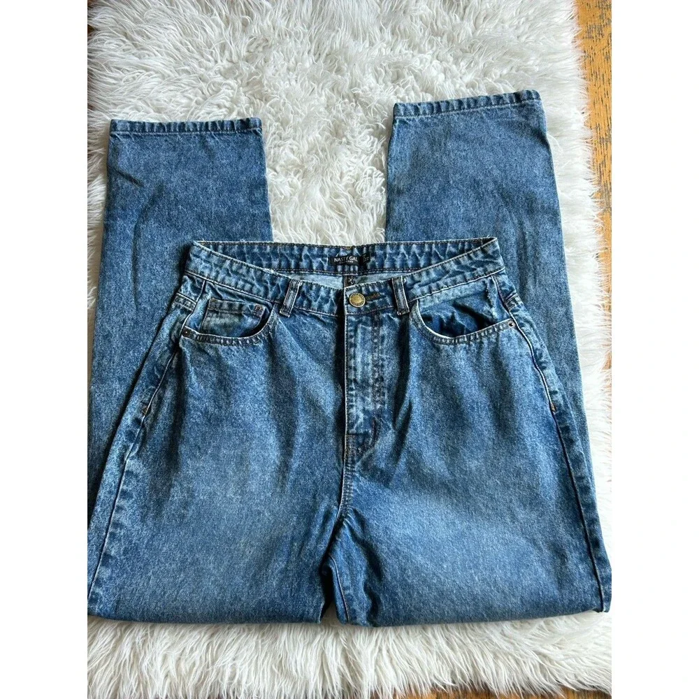 Nasty Gal Women’s Size 8 Acid Washed High Waisted Mom Jeans Y2K